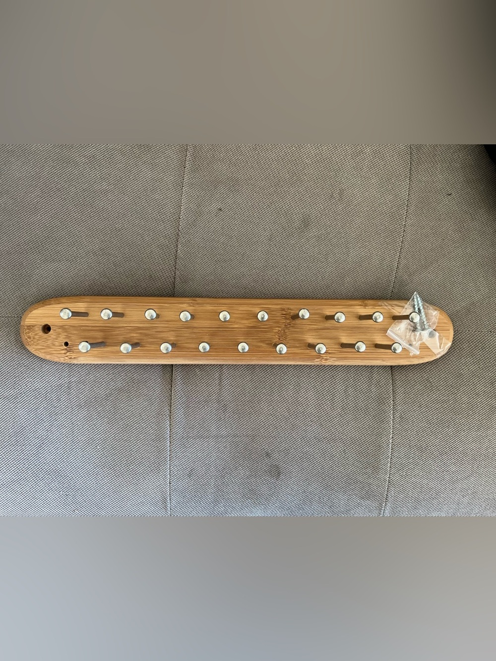 Bamboo Tie/Scarf Rack Organizer With Screws